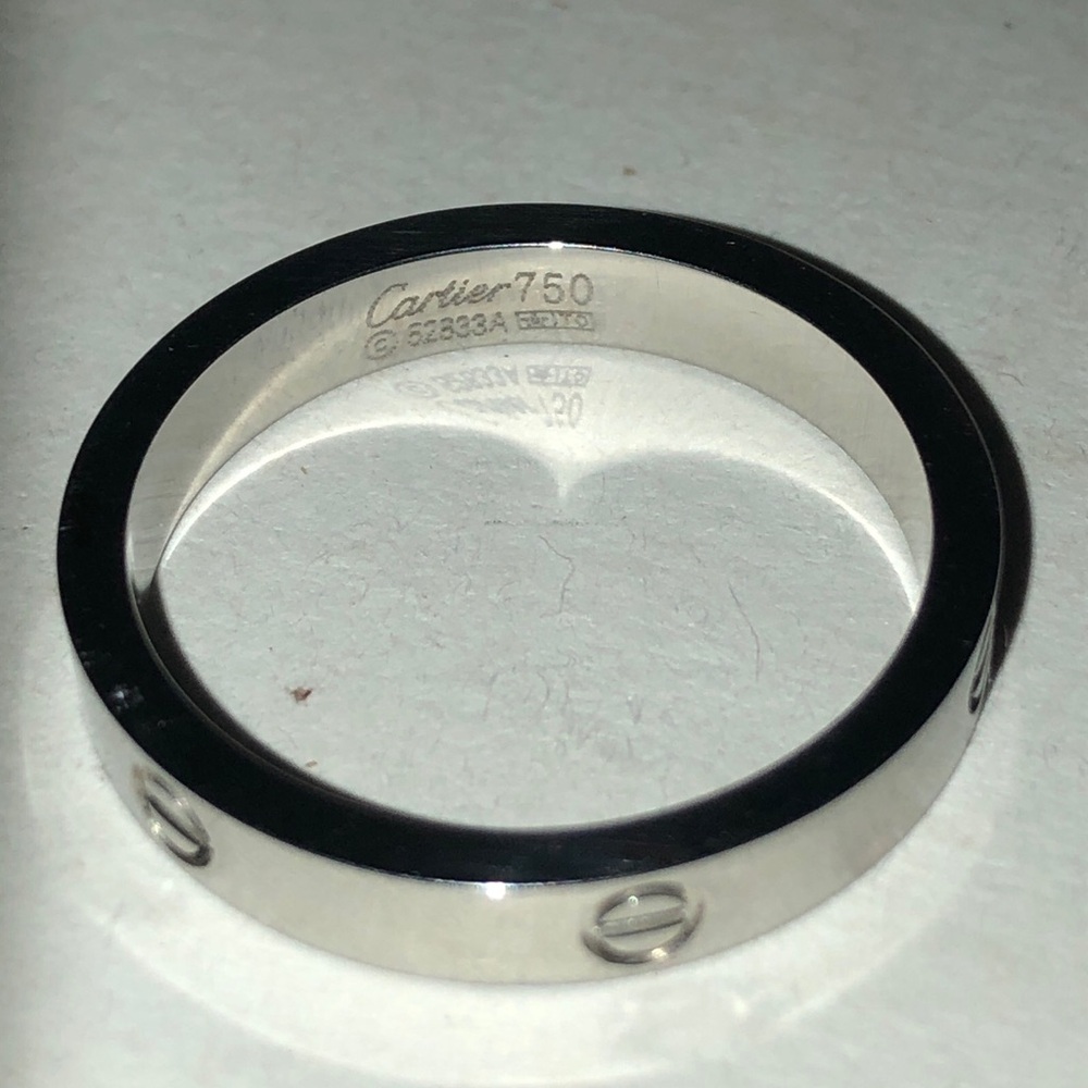Cartier Love Ring White Gold 750 (18k) size 11 Authentic jewelry
